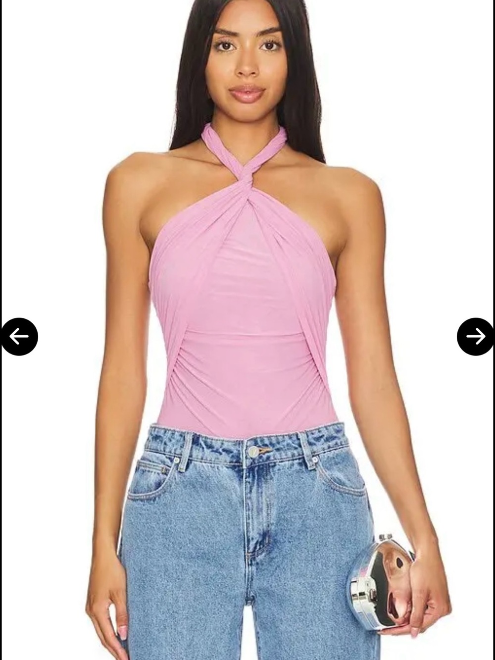 RONNY KOBO Women's Marchella Halter Top Body Suit  (Carnation) - Size M💕